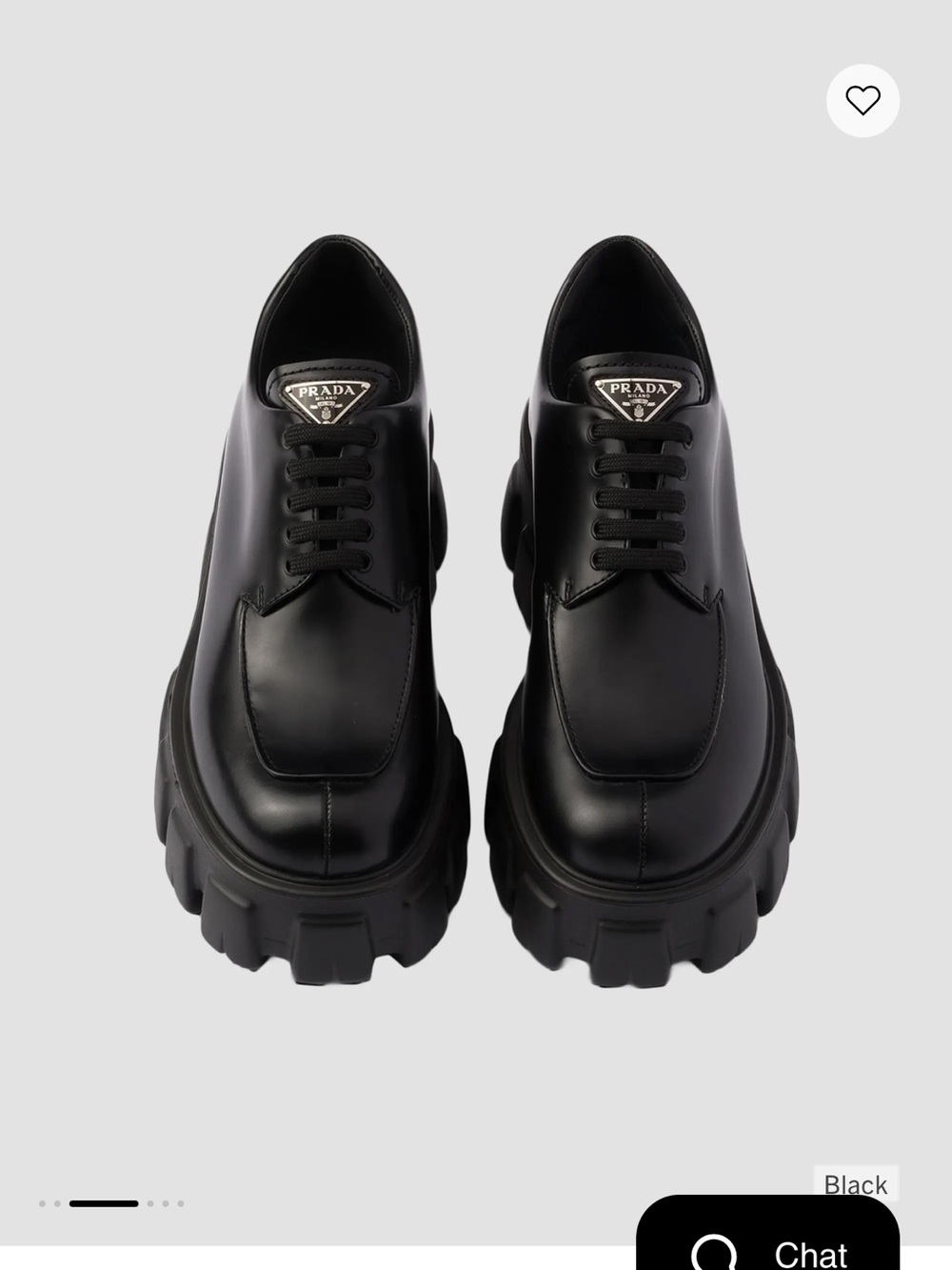 Prada Black Patent Lace-Up Chunky Boots - Picture 10 of 14